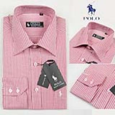 Ralph Lauren long sleeve dress shirt - light red/white strip  No. 780